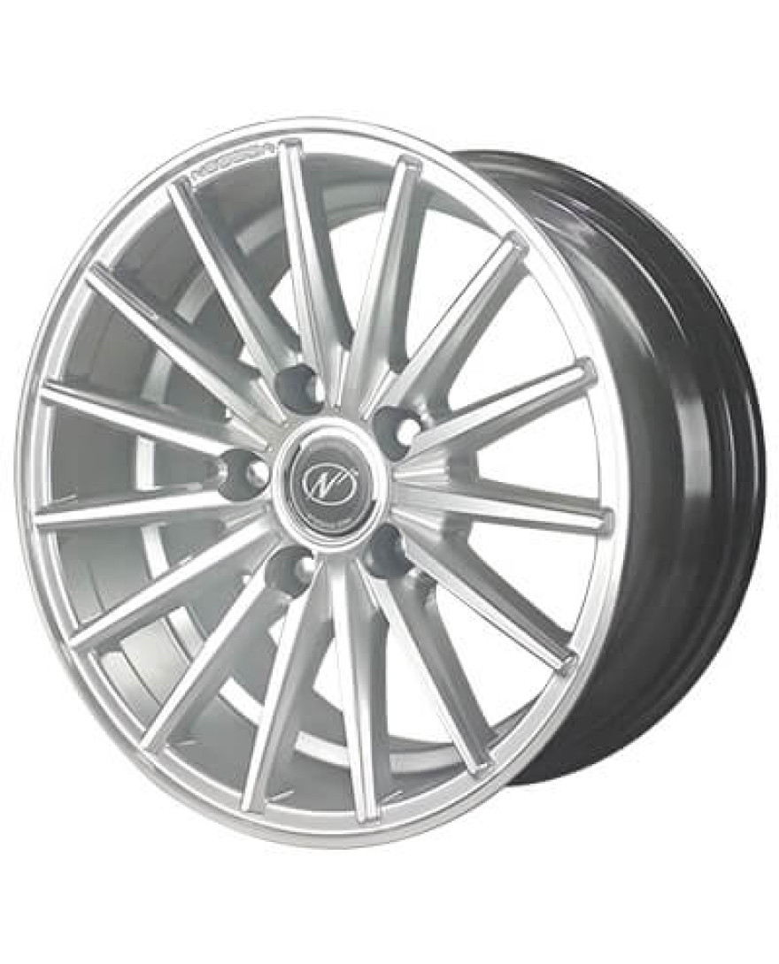 Fly 15in HSM finish. The Size of alloy wheel is 15x7 inch and the PCD is 5x114.3(SET OF 4)